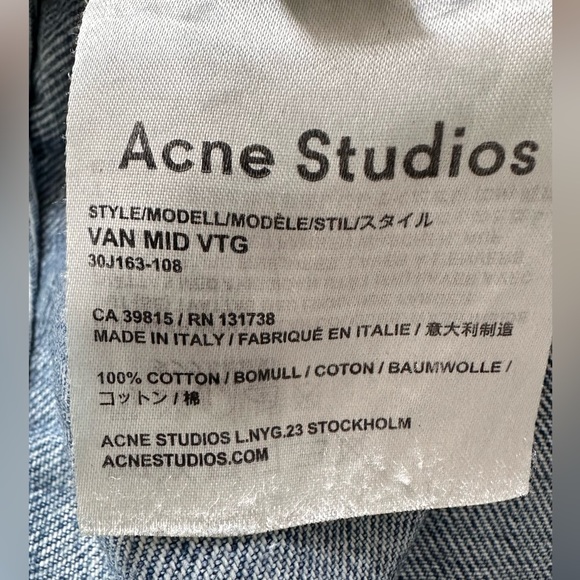 Acne Studios Jeans Van Mid VTG - size 29 - Picture 4 of 6